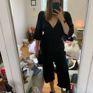 URBAN OUTFITTERS silence & noise black jumpsuit